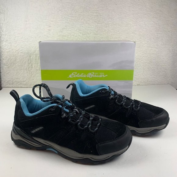 Eddie Bauer Longview Women's Trail Shoe Size 11‎ W Leather Upper Black NIB S0223 - Picture 1 of 10